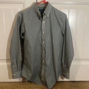 Lauren Ralph Lauren Black and White Checkered Long Sleeve Shirt 15. 32/33